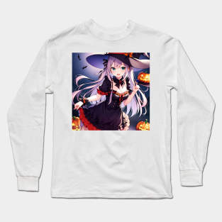 Halloween Anime W Long Sleeve T-Shirt